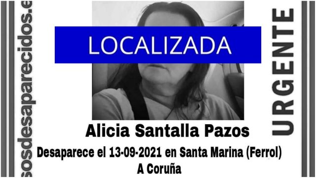 La mujer ha sido localizada en buen estado.