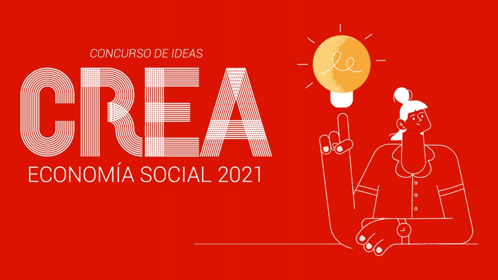 Cartel del concurso de ideas 'Crea economía social 2021'