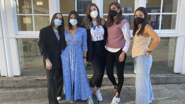 Alumnas creadoras del proyecto 'Sístole'.