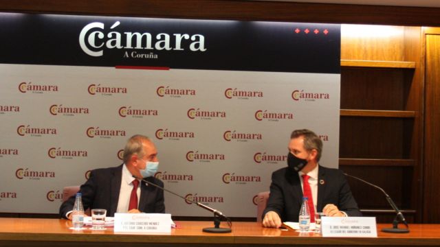 El presidente de la Cámara de Comercio de A Coruña y el delegado del Gobierno
