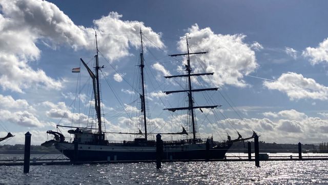 El 'Eye of the Wind' durante su visita a A Coruña.