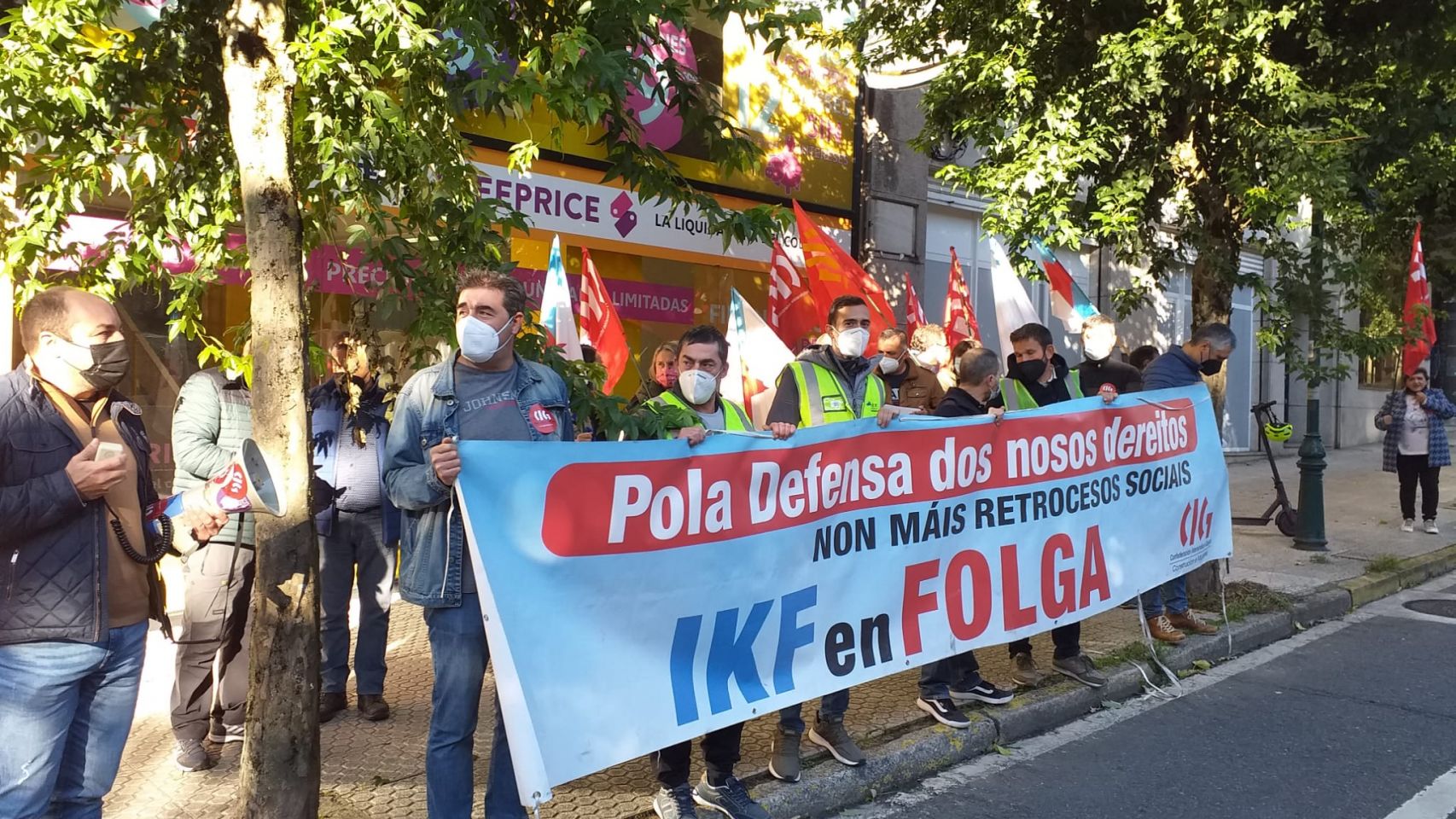 Movilización de los trabajadores de IKF.