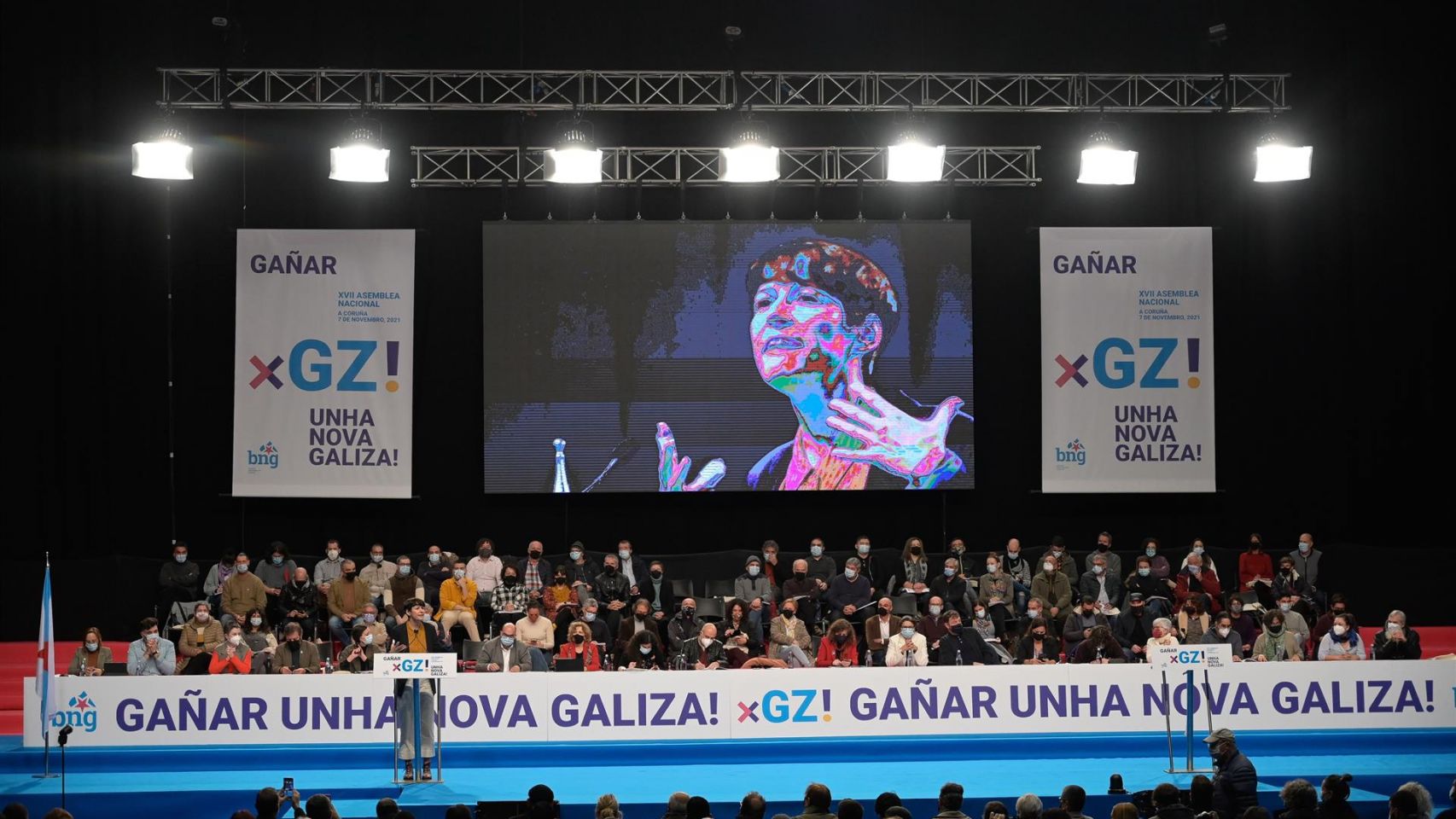 La portavoz nacional del BNG, Ana Pontón, en el arranque de la XVII Asemblea Nacional.