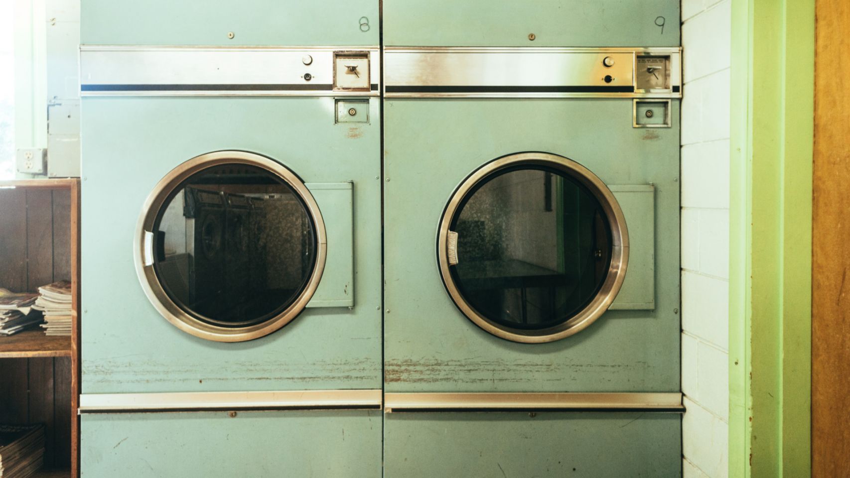 Lavadoras vintage en una imagen de archivo.
