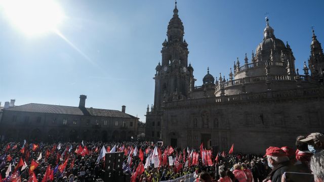 Manifestación en Santiago.
