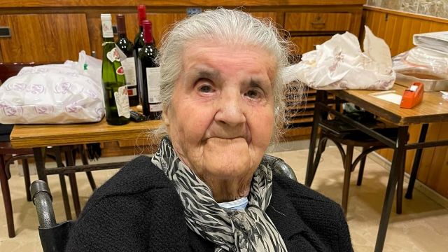 Carmen Rivera Magariños, Carmucha, en su 105 cumpleaños.