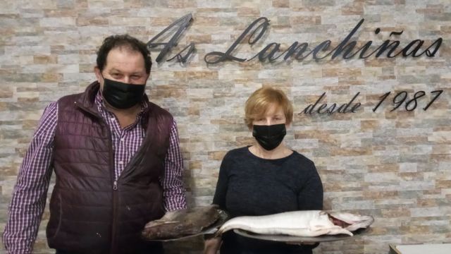 Manuel Pérez y Manuela Santos del restaurante As Lanchiñas.