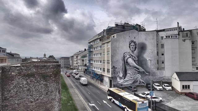 'Julio César' en Lugo, el mejor mural urbano del mundo.