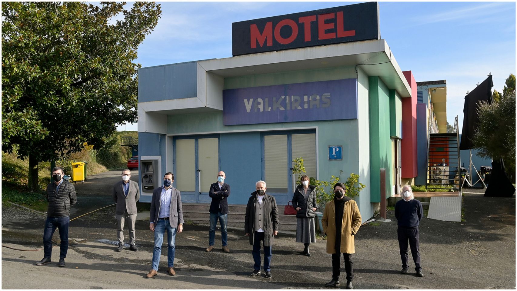 Imagen del primer día de rodaje de "Motel valkirias".