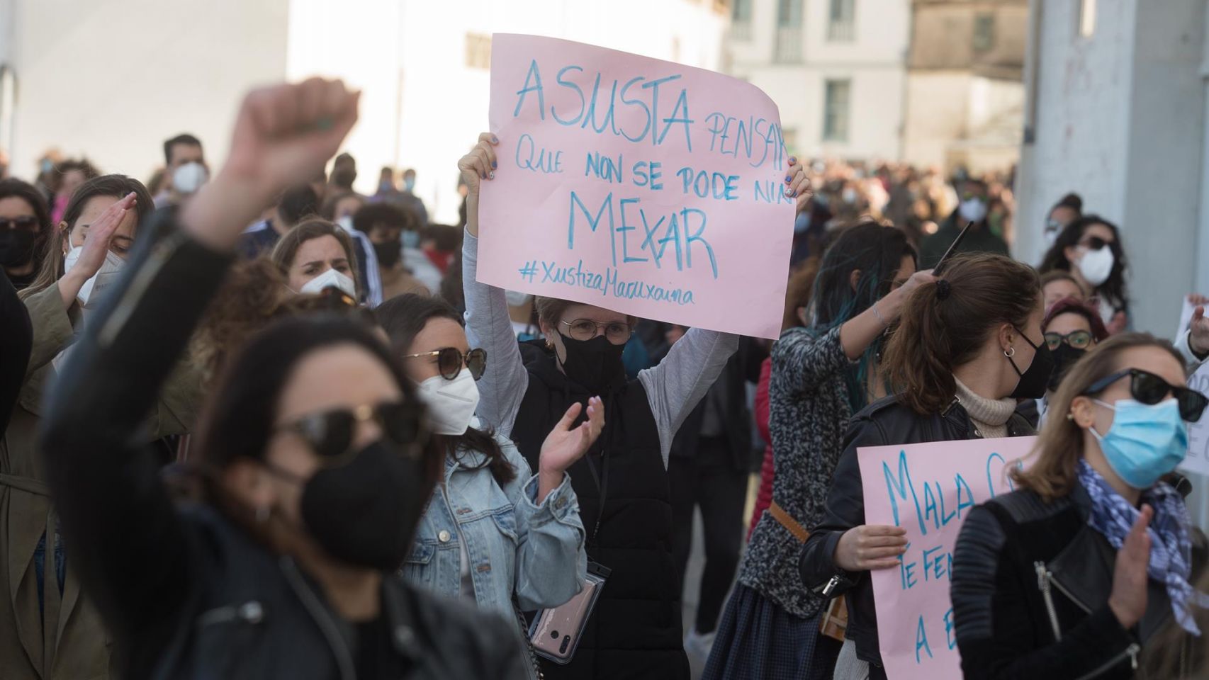 Imagen de archivo de la protesta en apoyo a las mujeres que fueron grabadas.