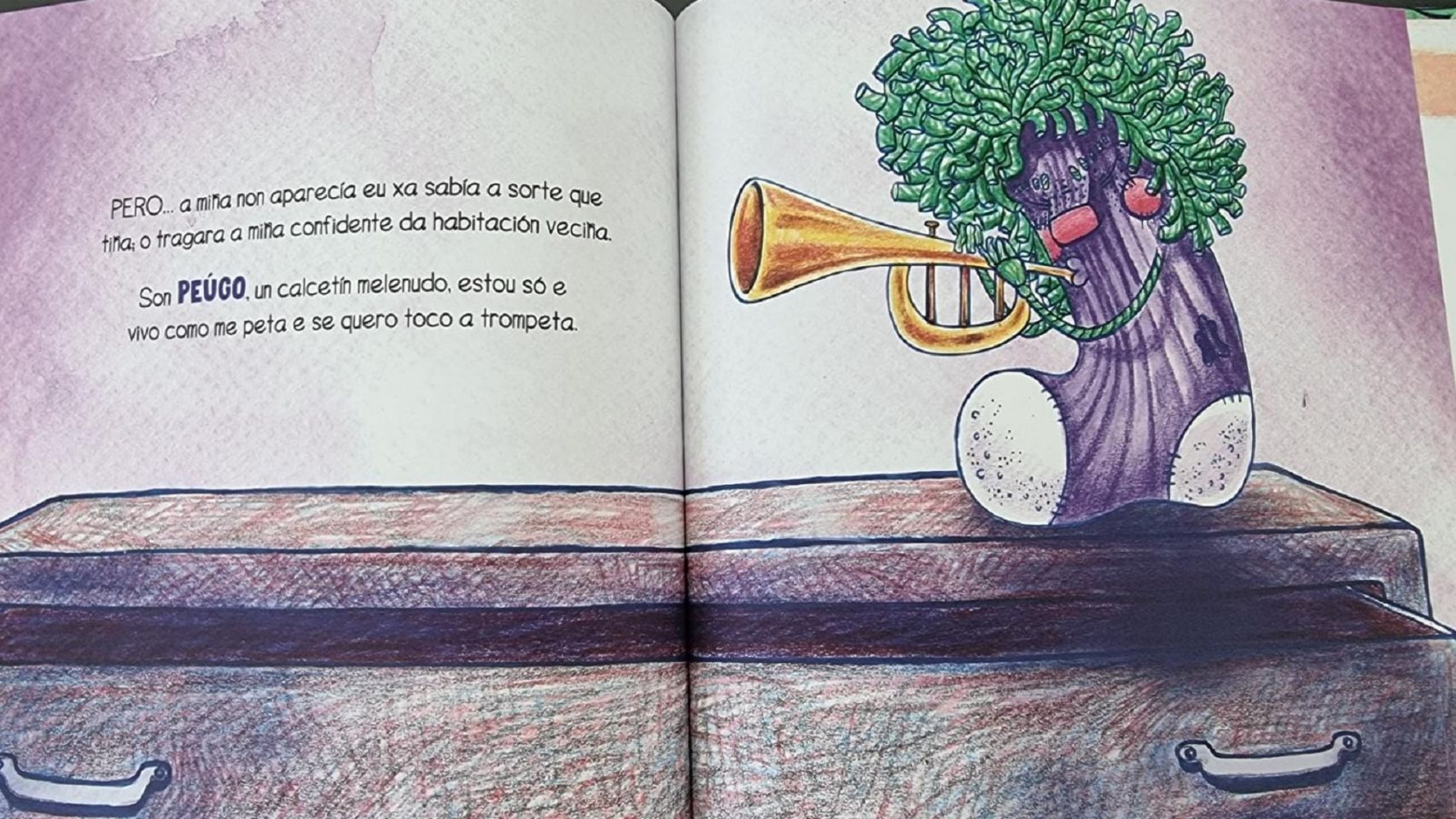 'Peúgo, o calcetín melenudo', el álbum ilustrado de Jessica Rodríguez.
