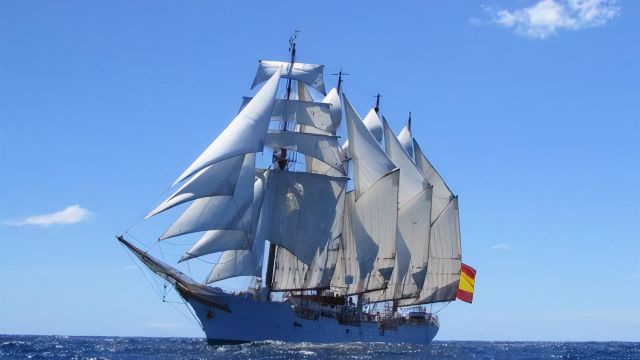 El buque escuela 'Juan Sebastián de Elcano'.