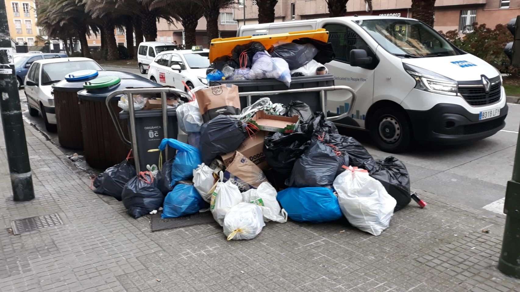 Basura acumulada en A Coruña 