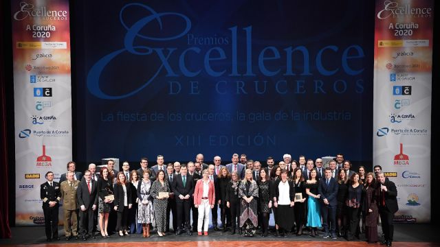 Imagen de Grupo al final de la Gala de los Premios Excellence celebrada en A Coruña en febrero 2020
