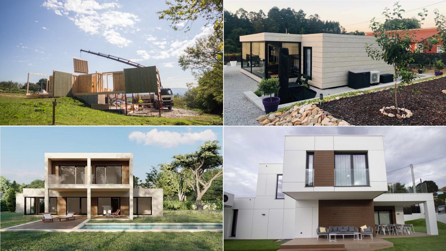 Diferentes casas prefabricadas de Galicia 