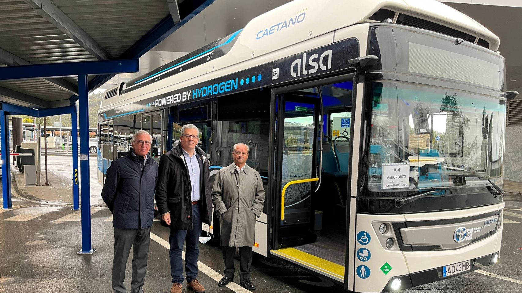 El autobús de hidrógeno renovable que se incorporará al transporte público interurbano de Galicia.