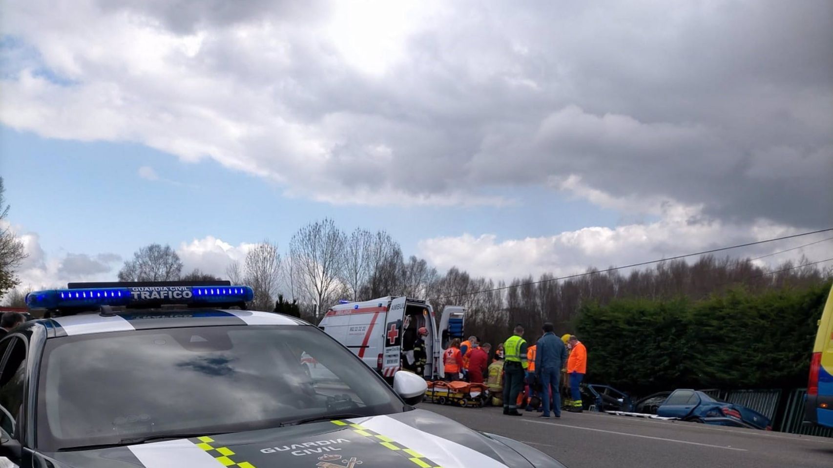 Accidente de circulación con cuatro heridos en Vilalba (Lugo).