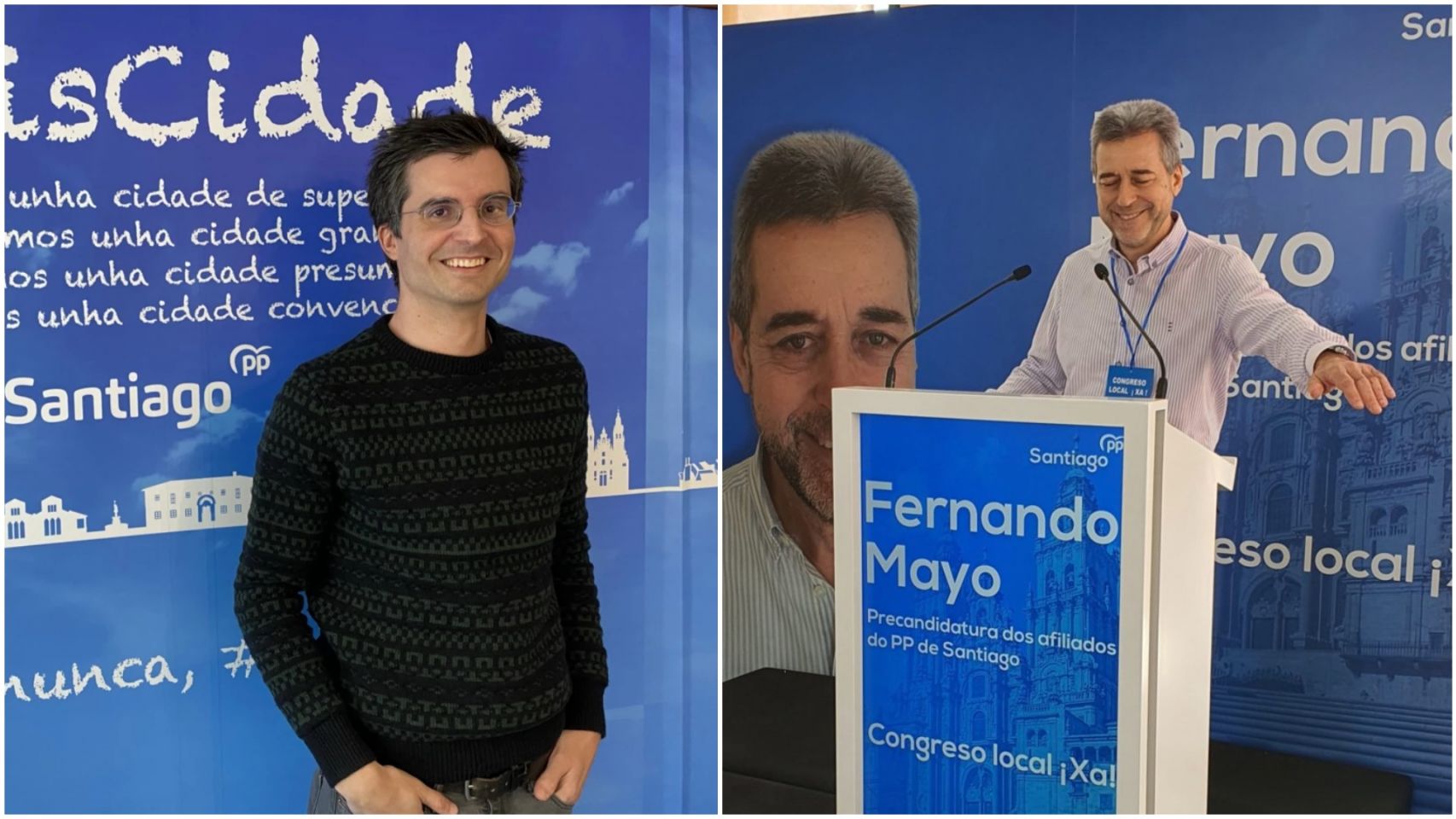 Borja Verea y Fernando Mayo, candidatos a presidir el PP de Santiago.