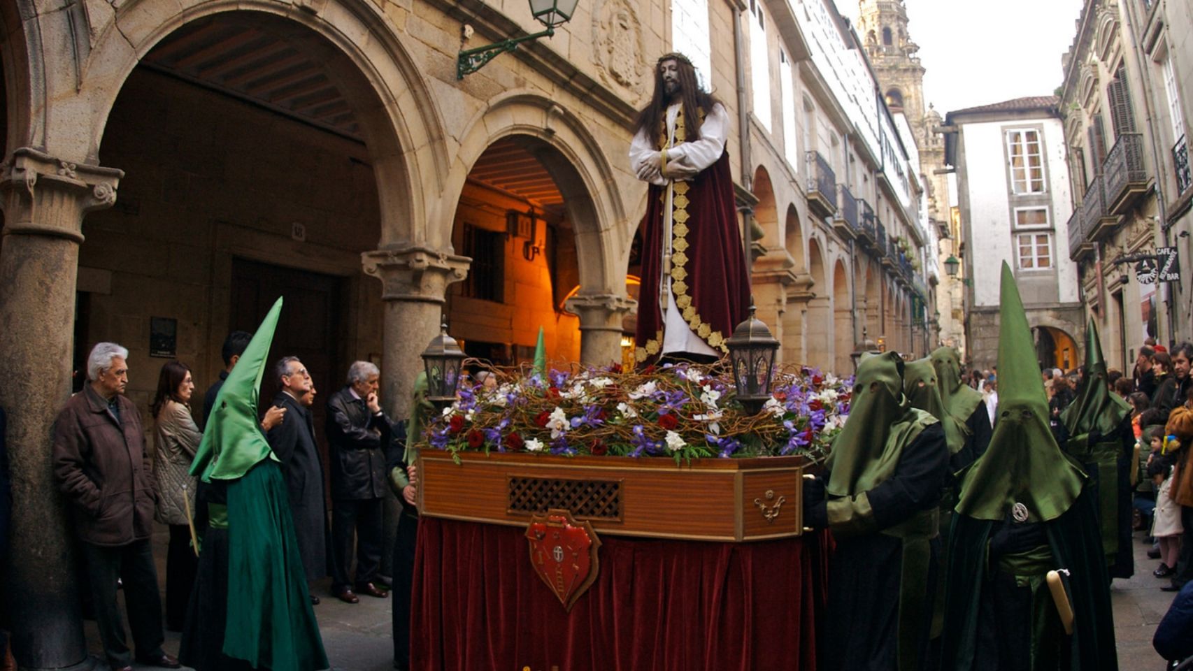 Una procesión de Semana Santa en Santiago.