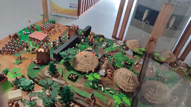 Exposición de la cultura castrexa con Playmobil en Curtis (A Coruña).