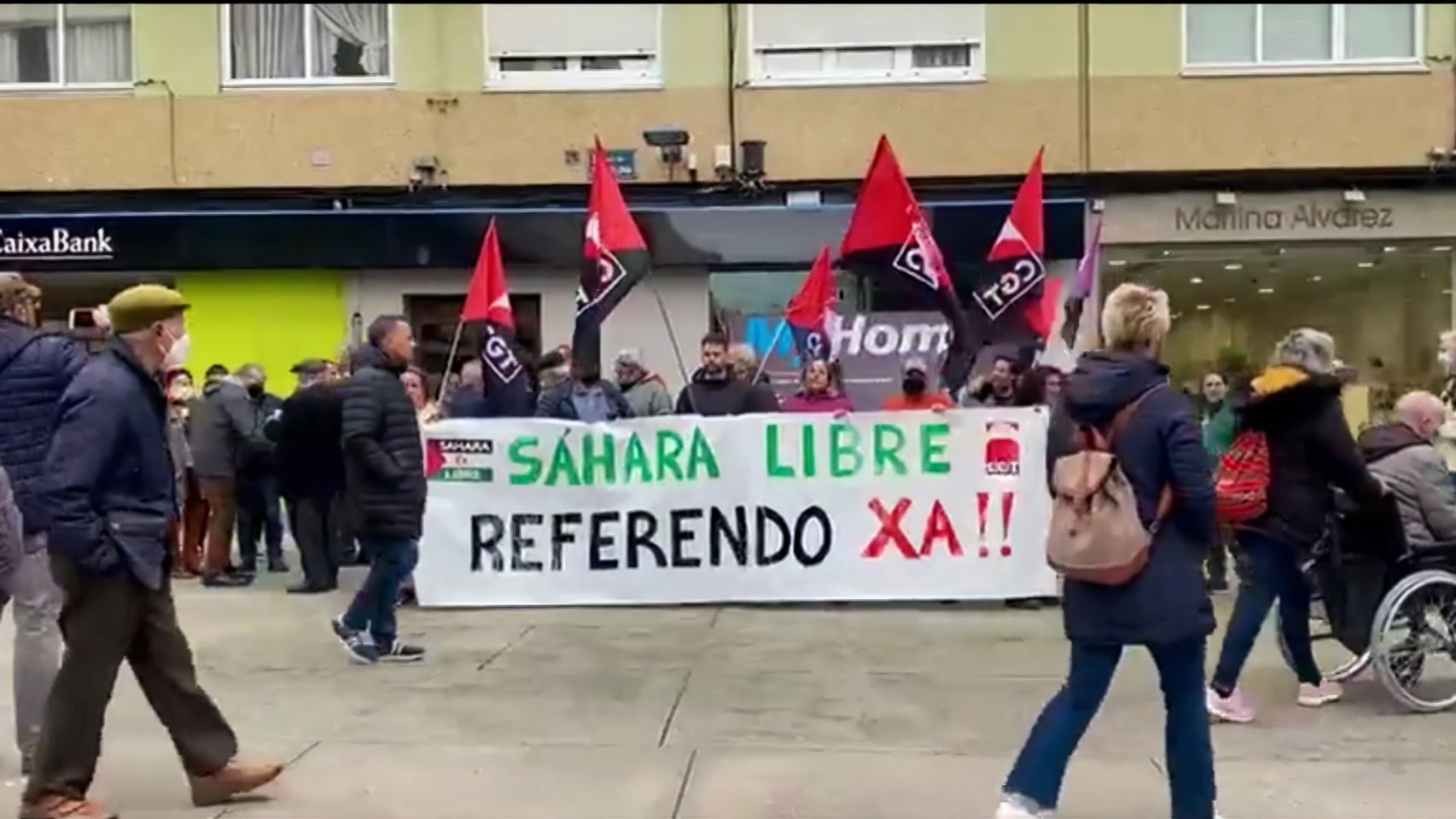 Concentración en A Coruña en apoyo al pueblo saharaui.