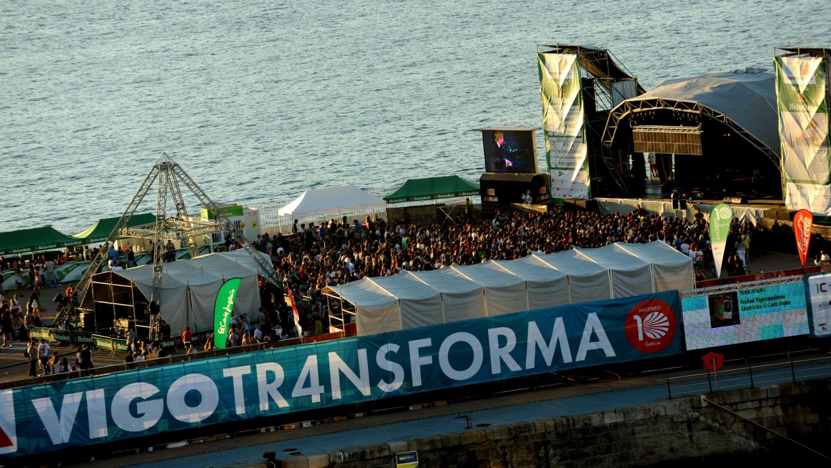 Imagen del Muelle de Trasatlánticos durante la celebración del festival Vigo Transforma.