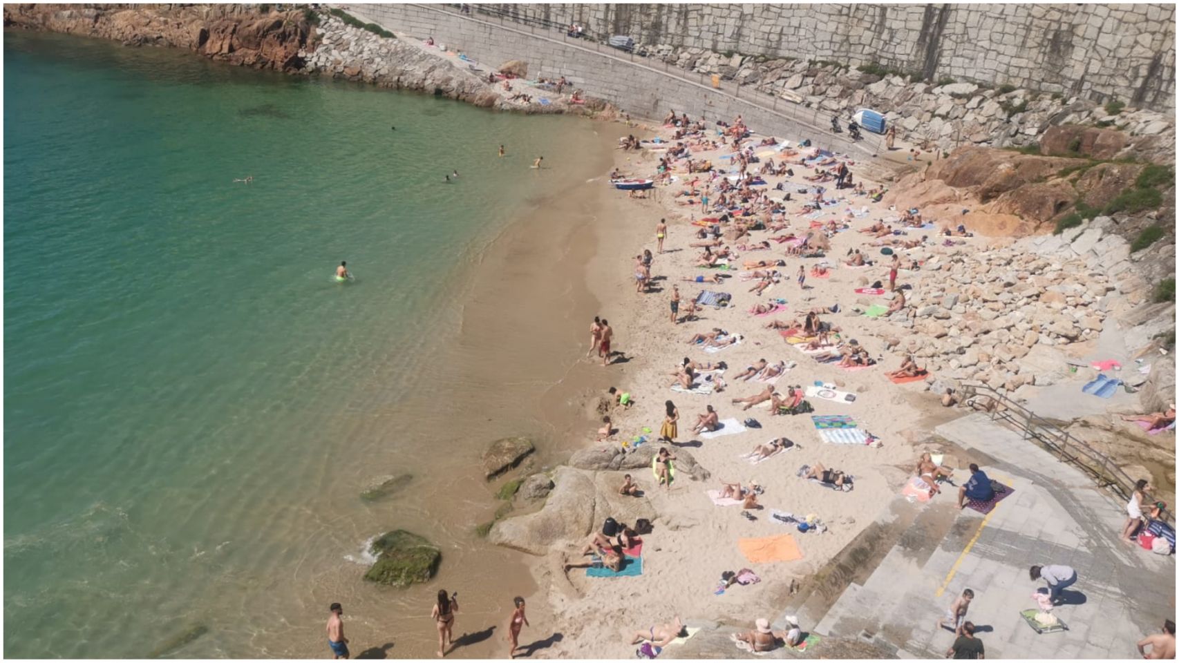 La playa de Matadero de A Coruña.