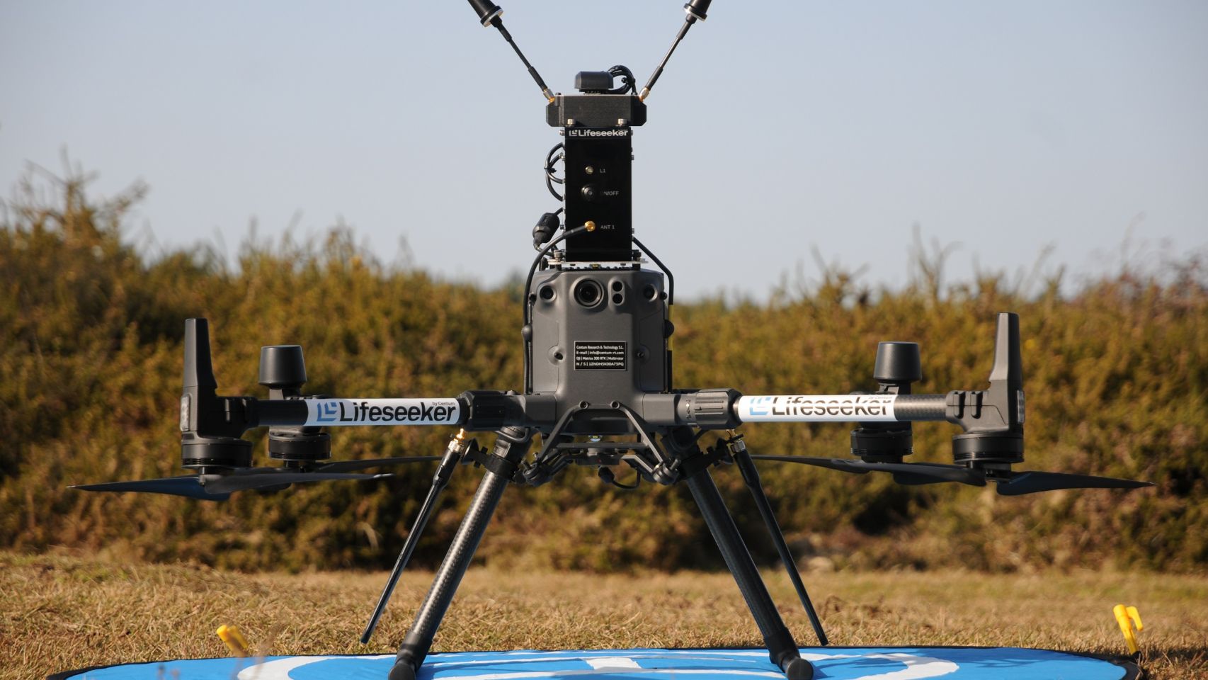 Un dron con la tecnología Lifeseeker creada por Centum.