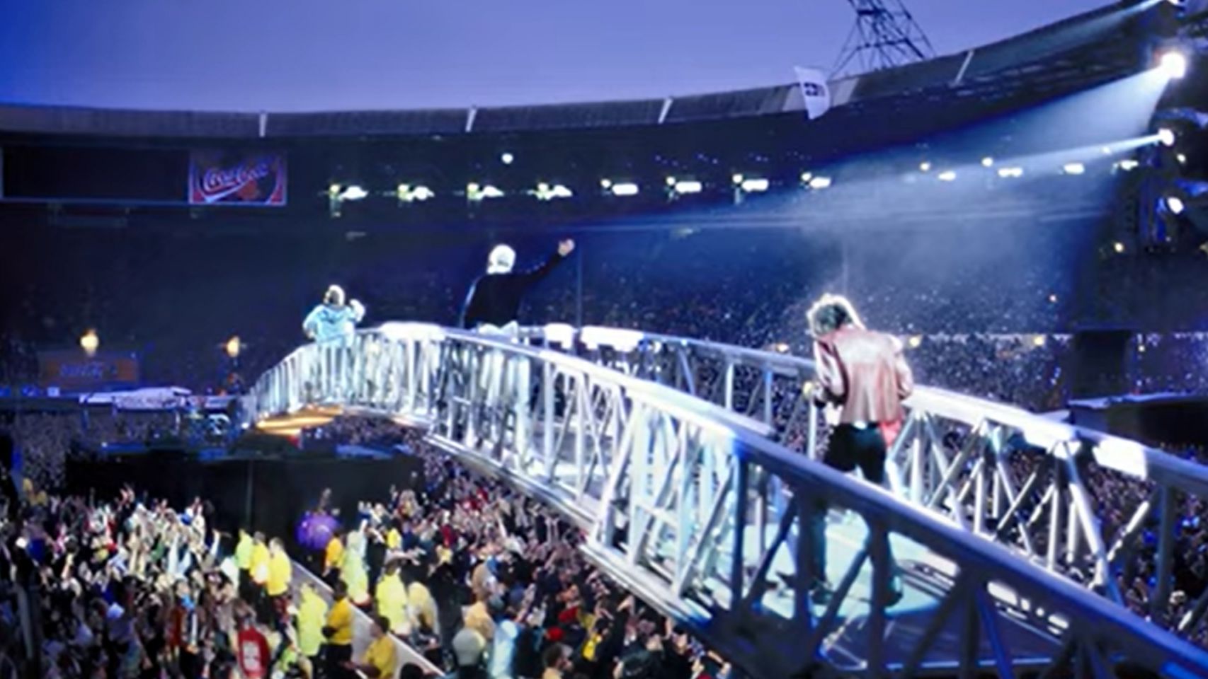 Los Rolling Stones durante su concierto en Balaídos en 1998.
