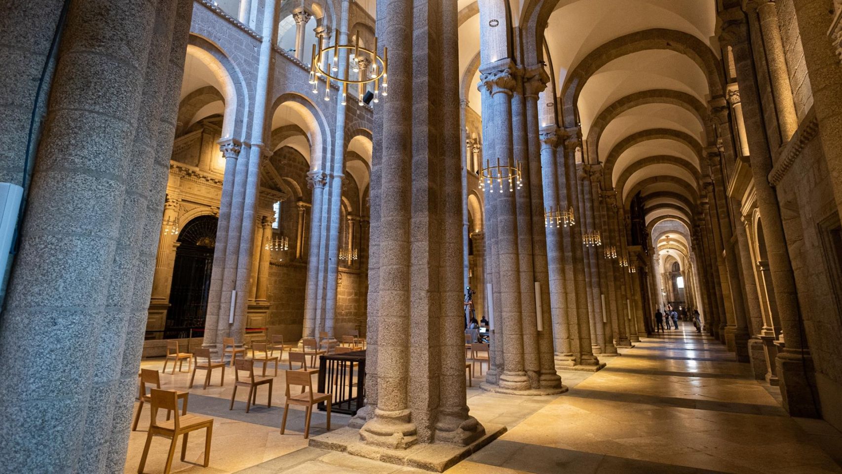 El interior de la Catedral de Santiago.