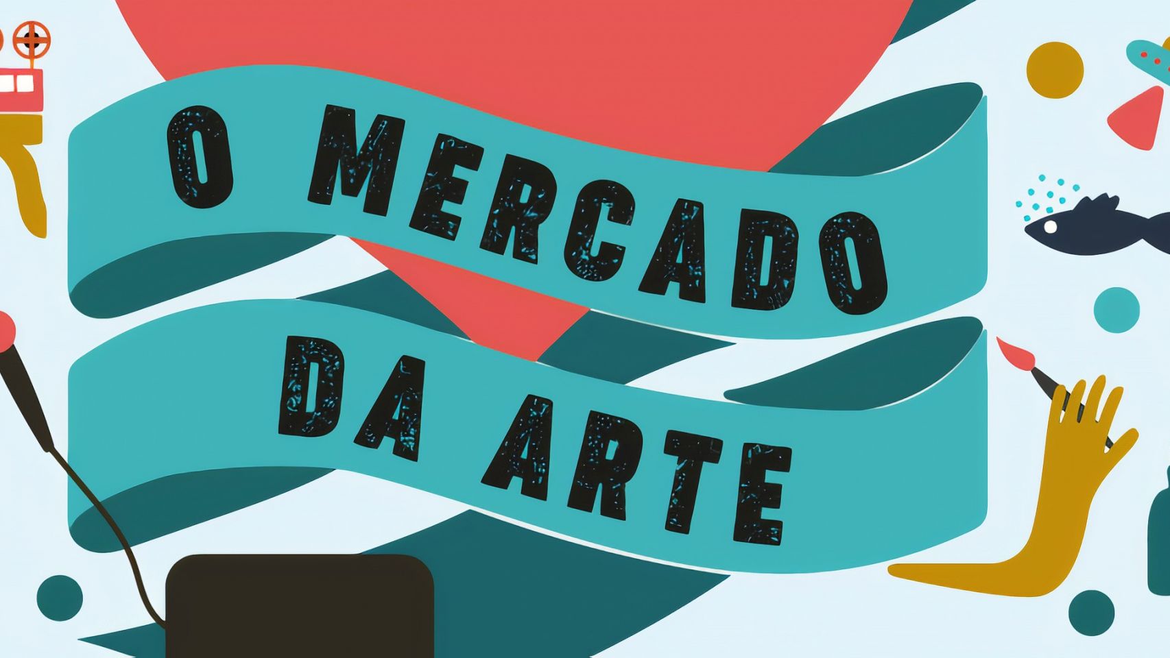 Cartel del evento 'Mercado da Arte', en el barrio de O Calvario.