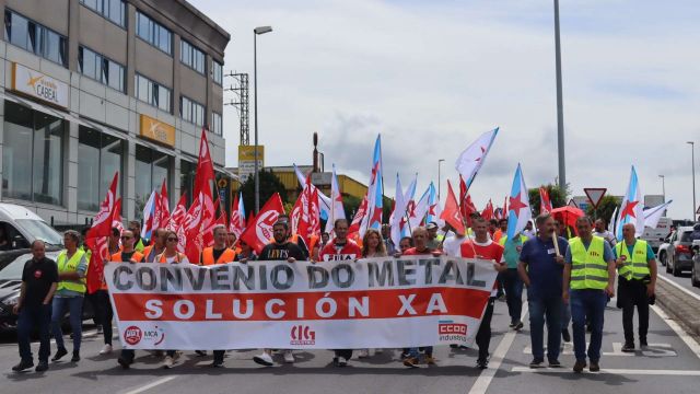 Cuarta jornada de huelga del metal en A Coruña.