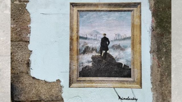 'Camiñante sobre un mar de nubes', de Primo Banksy.