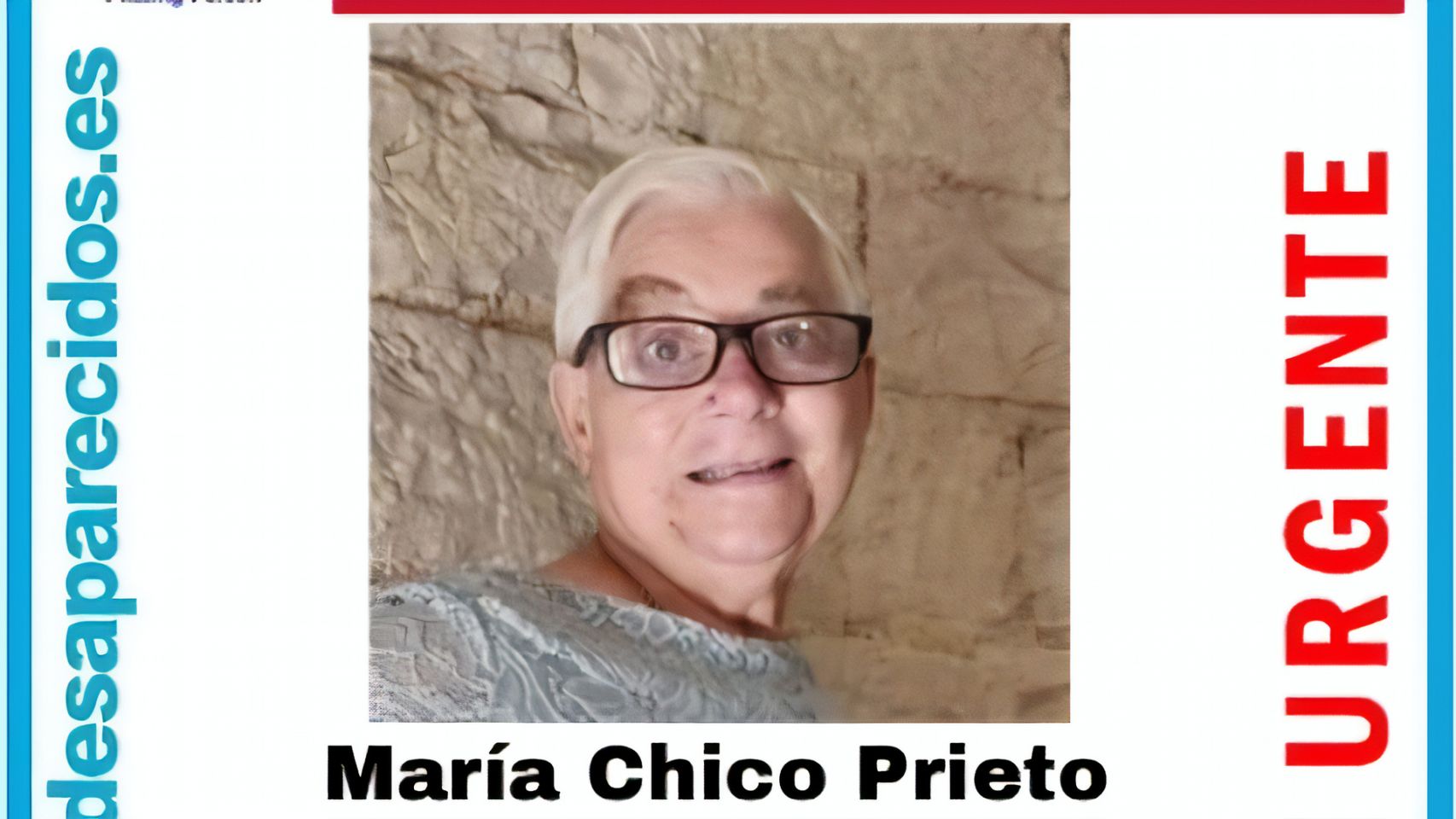 María Chico Prieto, desaparecida en Santiago el 7 de agosto de 2021.