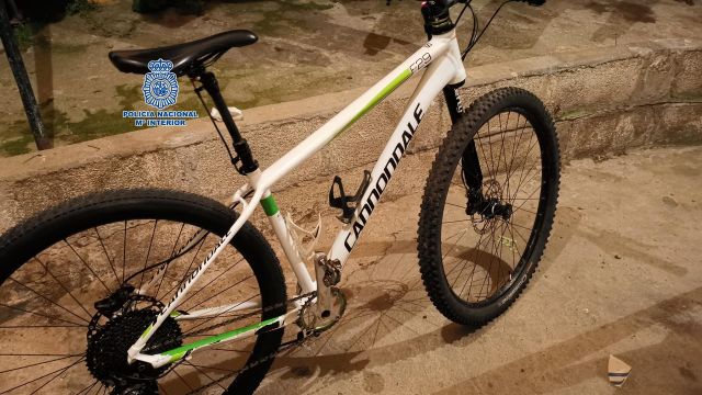 Bicicleta valorada en 900 euros sustraída en Pontevedra y recuperada por la Policía Nacional.
