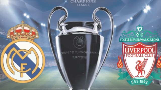 Cartel de la final de la Champions entre Real Madrid y Liverpool.