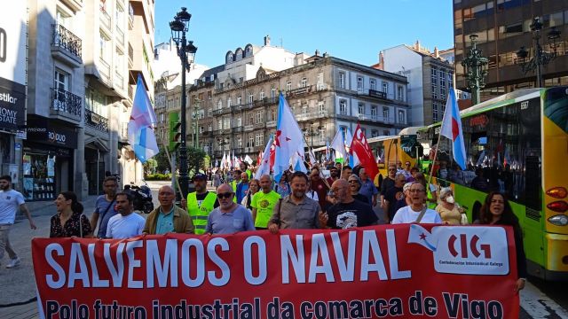 Manifestación del naval en Vigo. 