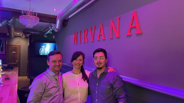 Los responsables de Nirvana, Alberto, Alejandra y Franco
