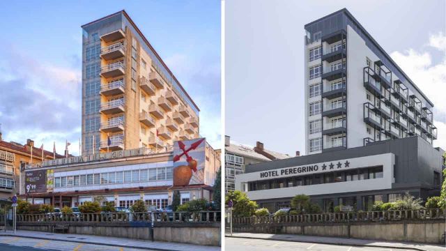 El hotel Peregrino, antes y después de la reforma 