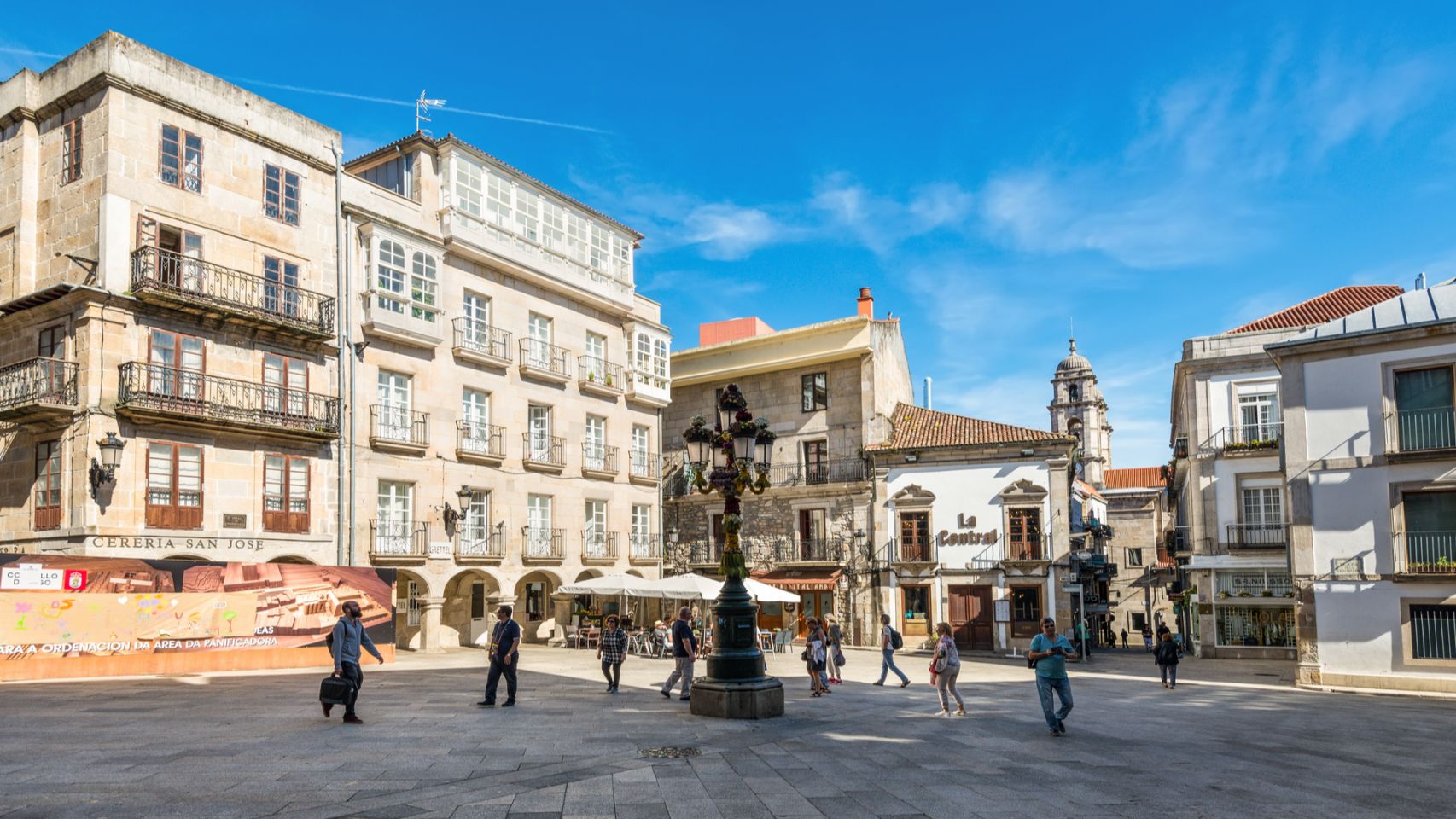 Plaza de la Constitución, en Vigo. 