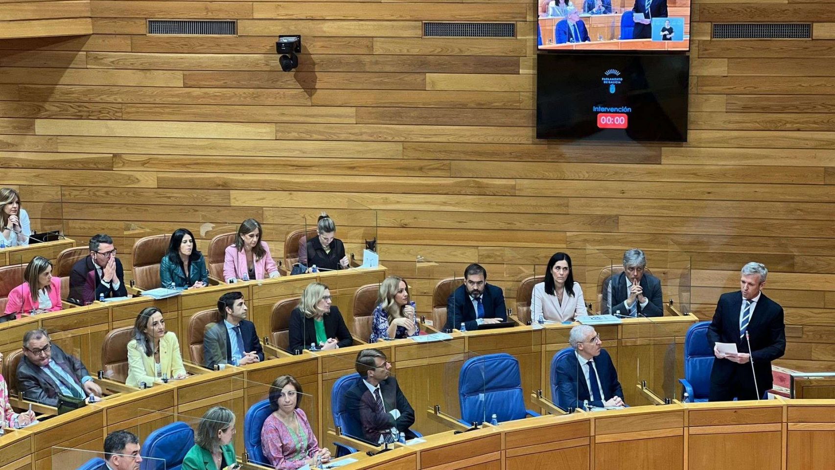 Sesión de control al Gobierno en el parlamento de Galicia.