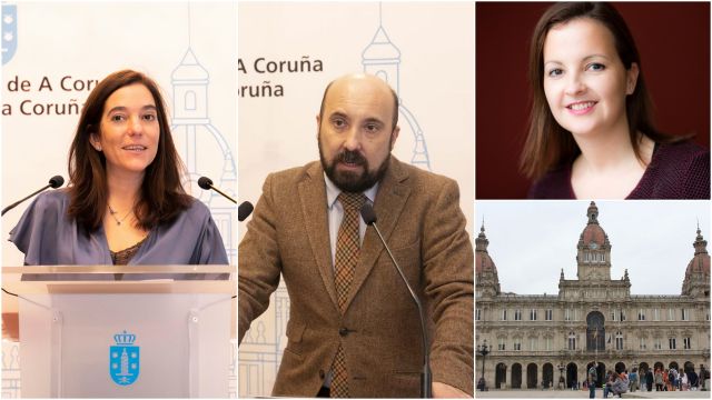 Inés Rey, Alcaldesa de A Coruña, José Manuel Lage Tuñas, Concejal de Economía y Emma Cid, Directora de Comunicación de A Coruña