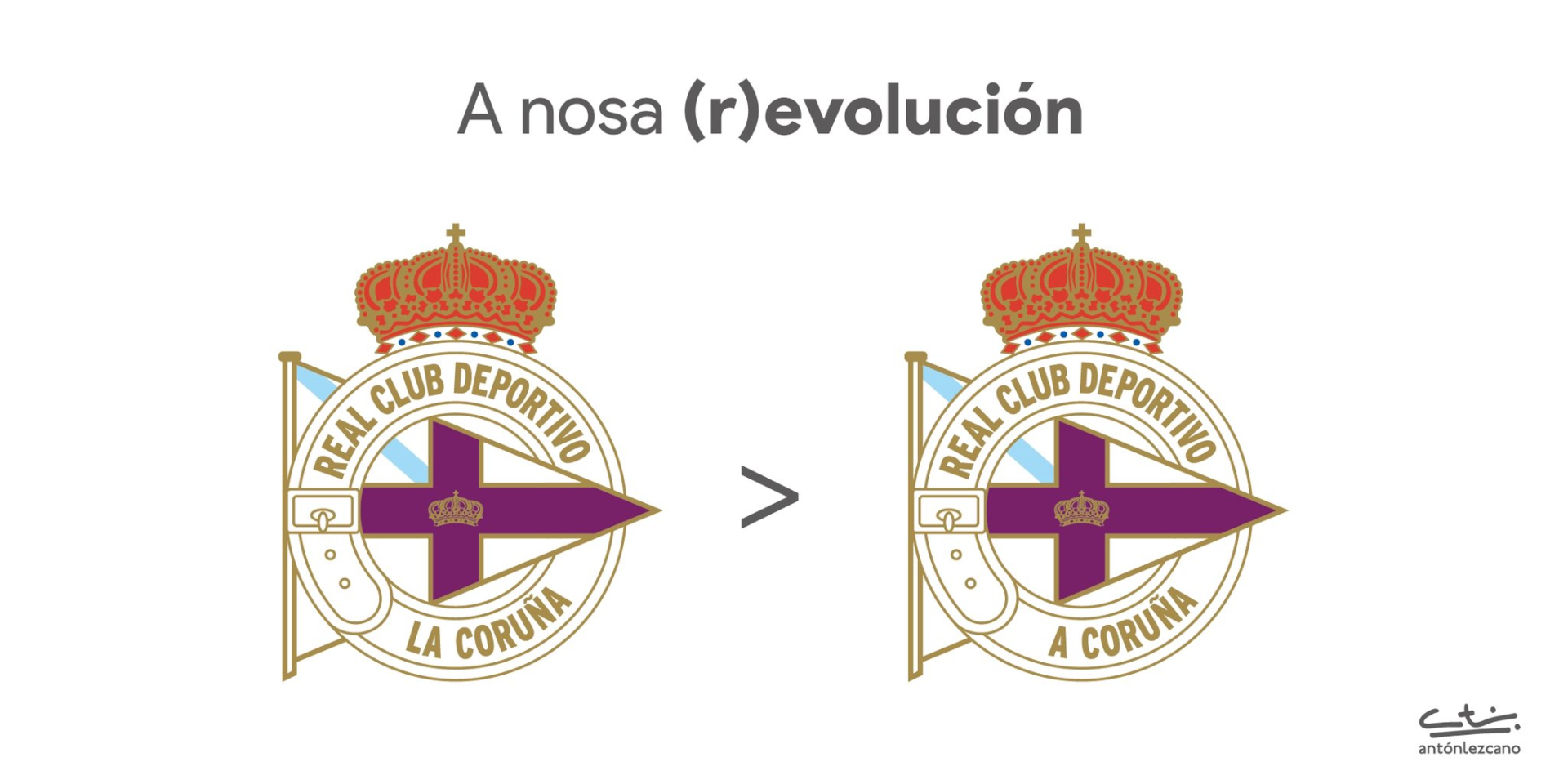 Real Club Deportivo de A Coruña: El cambio que propone Antón Lezcano para  el escudo