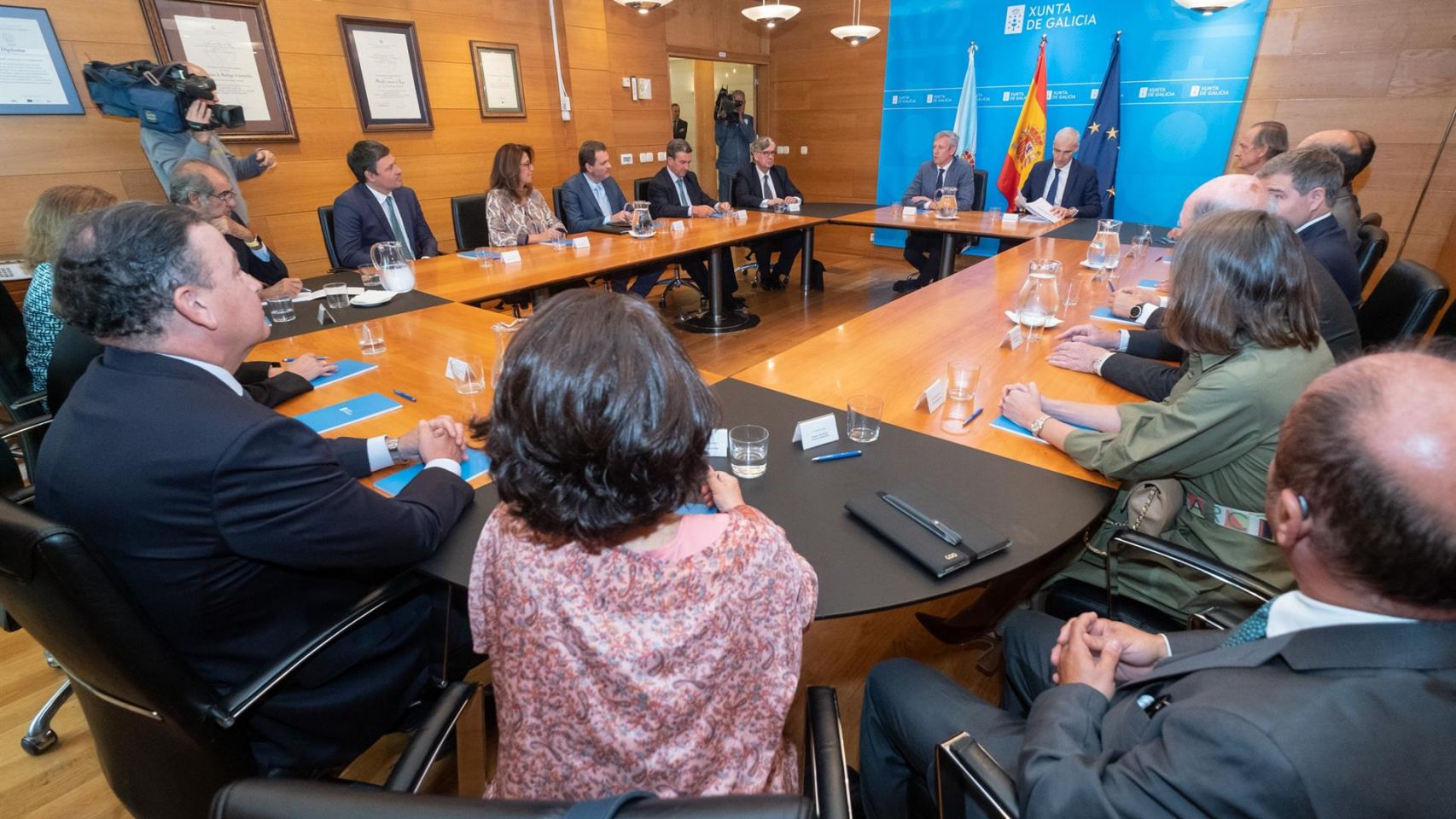 Reunión del presidente de la Xunta de Galicia con el Consejo de Administración de Ence.