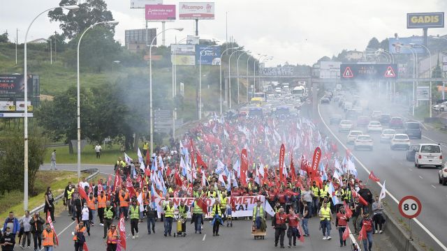 Protesta del metal en la provincia de A Coruña.
