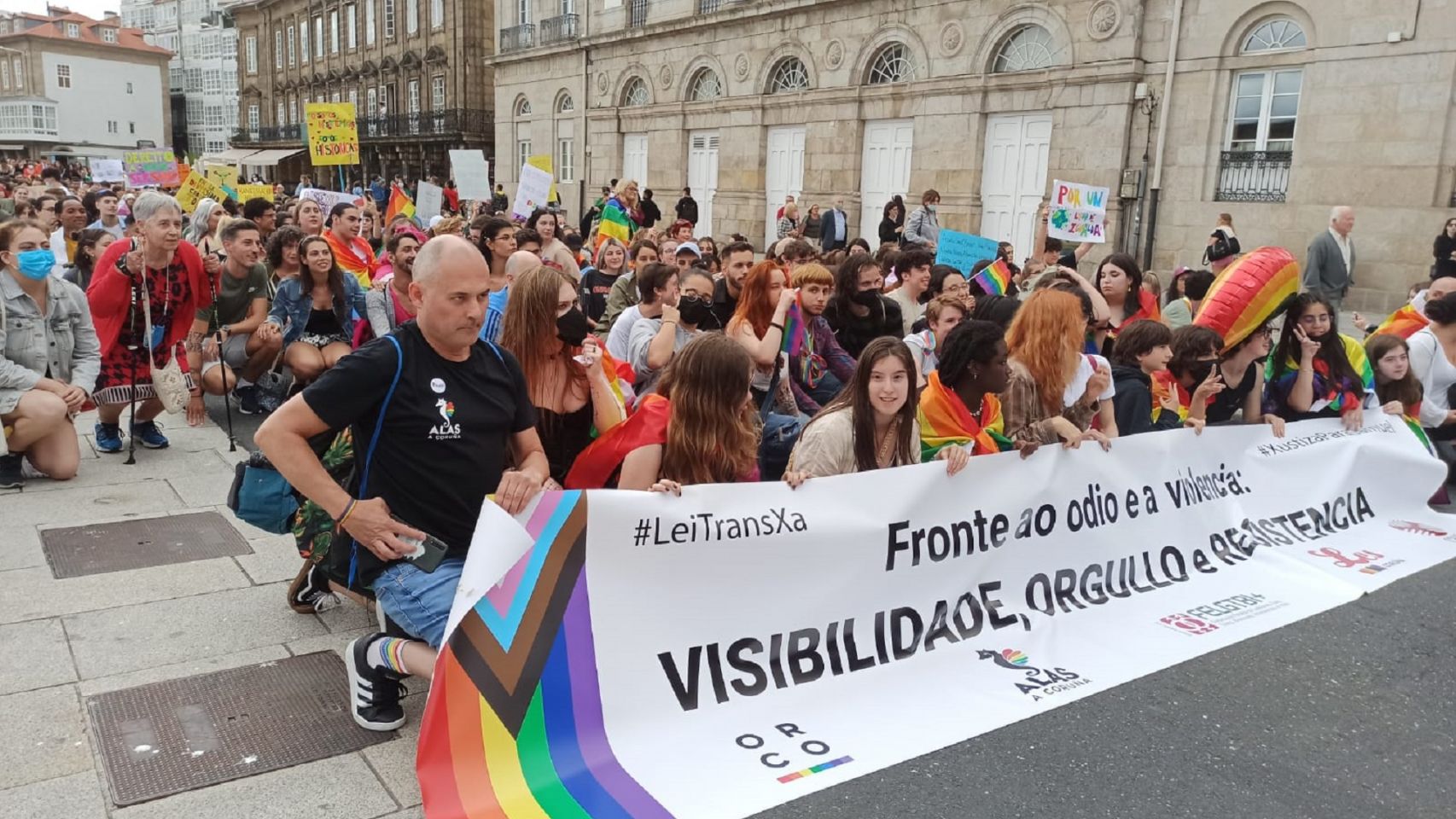 Imagen de archivo de la manifestación del Orgullo 2022 en A Coruña.