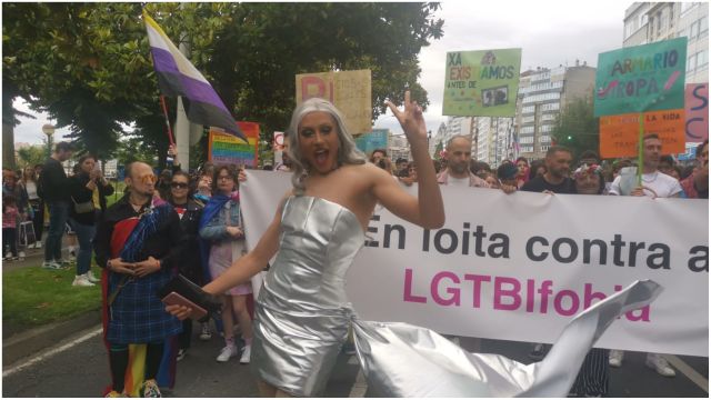 Manifestación del Orgullo este martes en A Coruña.
