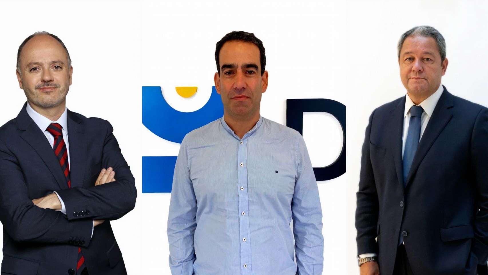 Pié de Foto: De izquierda a derecha, David Regades delegado del Estado en la Zona Franca de Vigo, Brais
Méndez, CEO de Docuten y Tino Fernández presidente de Altia.