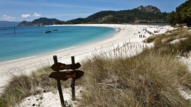 Playa de Rodas, en las Illas Cíes (Vigo)