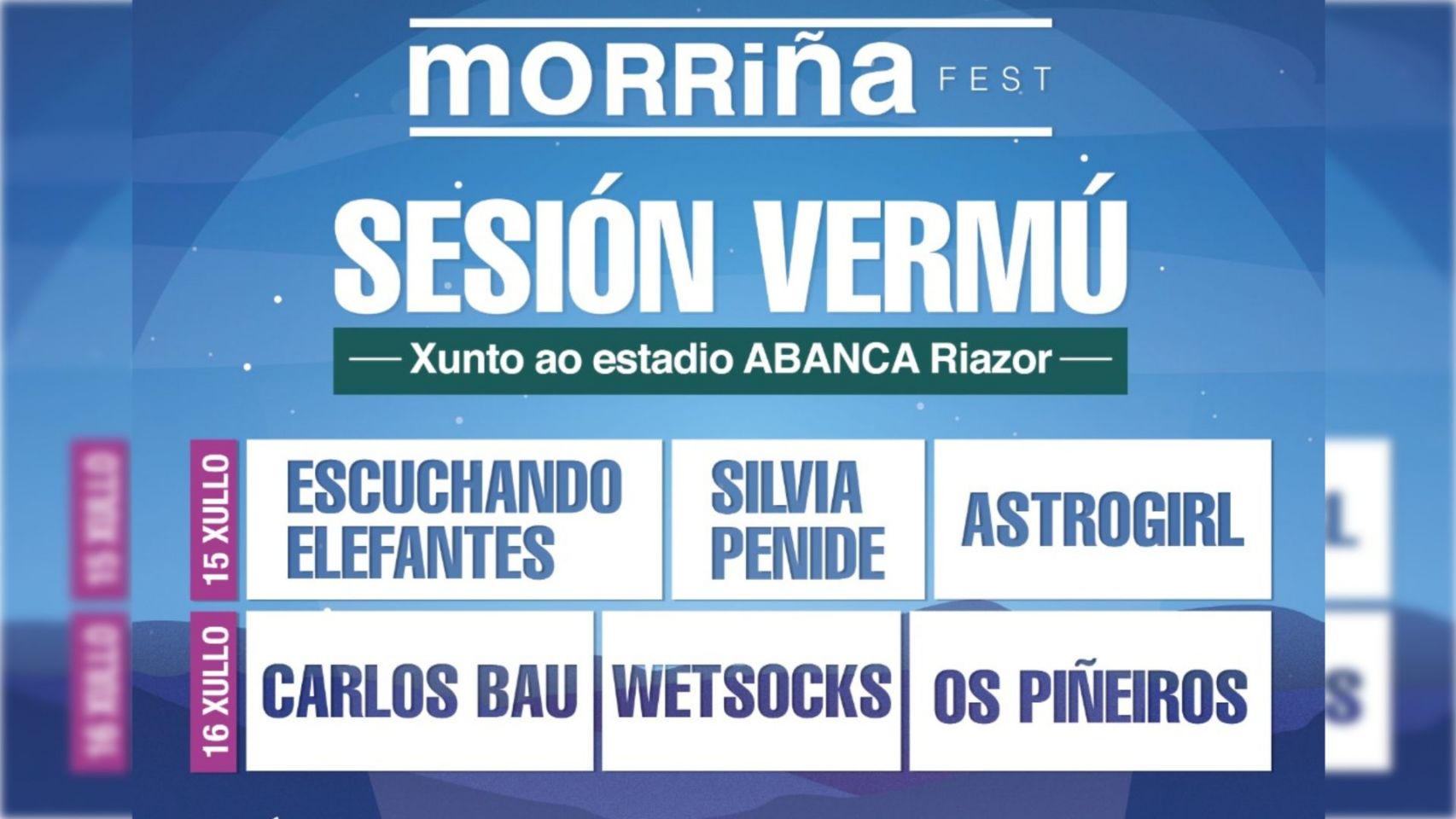Conciertos gratuitos del Morriña Fest.